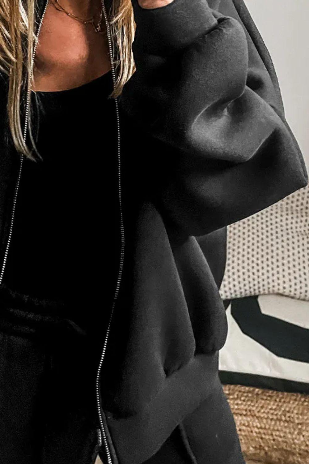 Outfit Set Zip Up Long Sleeve Top and Pants Set