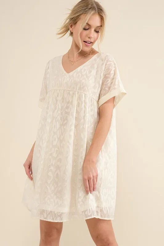 And The Why Mini Dress White Leopard Baby Doll Casual Short Sleeve 001c563979a442f48ab6974978bb8d11-Max-Origin Trendsi