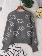 Women's Cardigan Floral Pattern Knit Button-Up Long Sleeve 003186b50e2d4a96a2b812cfba2aeee3-Max-Origin Trendsi