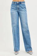RISEN Womens Straight Jeans Slouchy Medium Wash Denim Pants MEDIUM 00d5e8b35a744f32941d527d9810f1f7-Max-Origin Trendsi