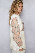 POL Womens T-shirt Exposed Seam Star Patch Thermal Top with Floral Sleeves 00ecc2ae-ce0b-4ada-8777-9aeeee6a4dd6-Max-Origin Trendsi
