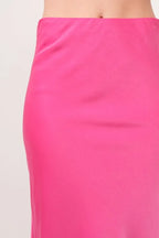And The Why Satin Midi Skirt Hot Pink Solid Basic style 0106754dc2c642049a68107780266409-Max-Origin Trendsi