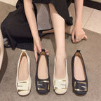 Women's Slip-Ons Round Toe Block Low Heels Shoes 0136a317cf6f44b6b5d87ddb63152361-Max-Origin Trendsi