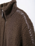 Plush Jacket Women Zip Up Turtleneck Long Sleeve Collared Warm Coat 017b1c3d-2e7d-4c65-9c94-d2ef91c6b347-Max Trendsi