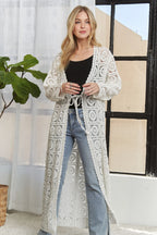 ADORA Cardigan Cotton Crochet Elastic Ivory Long Sleeves Tied 01baa374cc3d47829bef446ed356f234-Max-Origin Trendsi