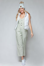 Hooded Vest Snobbish White Zip Up Quilted Sleeveless Outwear 0219a53e-ee52-4f91-b8bb-c1cb45fed251-Max Trendsi