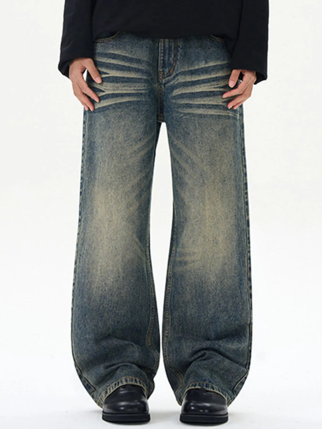 Men's Wide Leg Jeans Vintage Blue Washed Relaxed Fit Denim Pants 028ead49-f5d1-4c1e-8046-4e66ea4c6e75-Max-Origin Trendsi