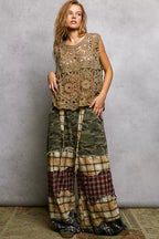 POL Crochet Tank Top Olive Floral Openwork Round Neck Blouse 029e0db7-18c4-4e05-9b26-e9596ba65715-Max-Origin Trendsi