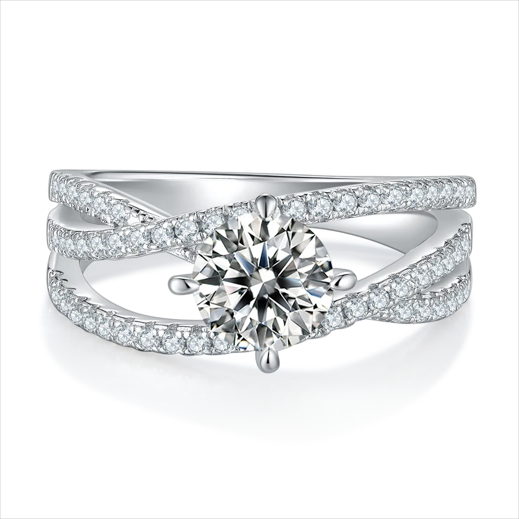 Silver Ring 1 Carat Moissanite Stone 925 Sterling Cross Twist Jewelry 02b0d488-59e2-4fa4-b991-6ed3853340a2-Max-Origin Trendsi