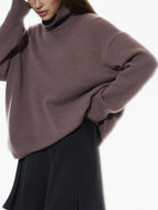 Ribbed Women Sweater Turtleneck Long Sleeve Soft Acrylic Loose Basic Pullover 02b27c29-f5e0-40a5-b639-1f49dadf665a-Max Trendsi