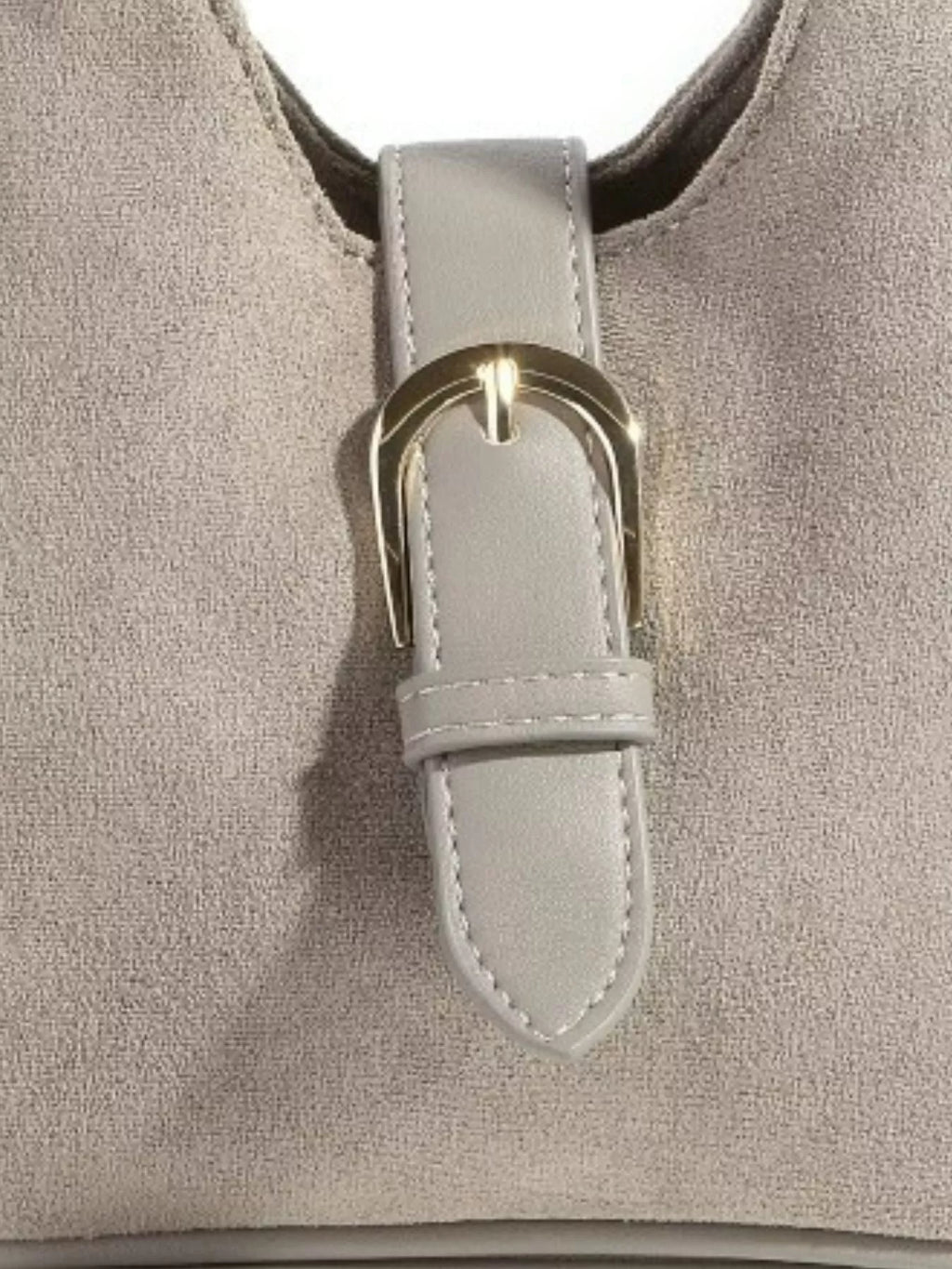 Fame Accesories Womens Shoulder Bag Faux Suede Buckle Accent Hand Bag 033bbd33-687c-4f2a-8467-0f01945e8a45-Max-Origin Trendsi