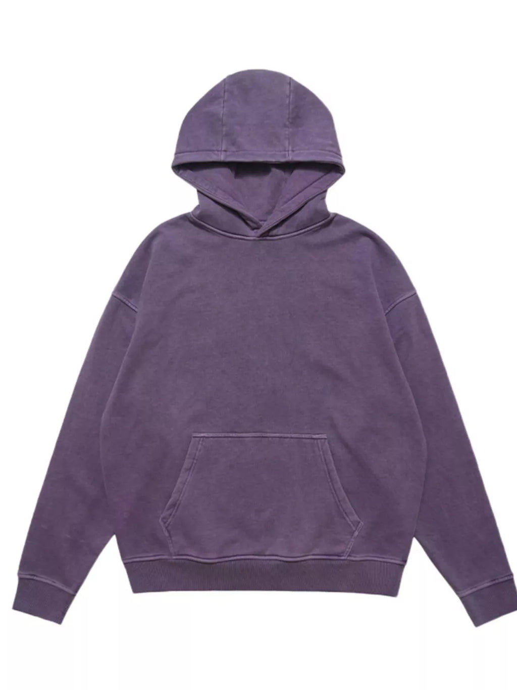 Men's Hoodie Denim Vintage Wash Long Sleeve Pullover Pocketed Purple 0365ac90-e334-4d75-90c8-2767b1269c23-Max-Origin Trendsi