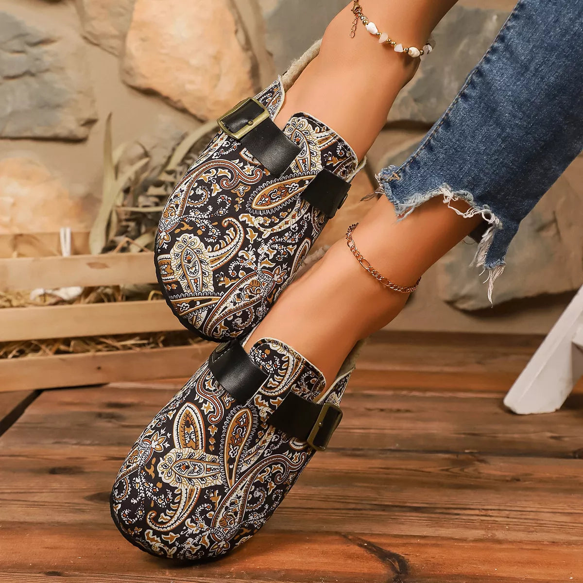 Women's Slip-Ons Colorful Paisley Print Round Toe Flats Shoes 03713fd94d2b4c9296d53eebb1d9a243-Max-Origin Trendsi