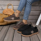Round Toe Lace-Up Sneakers for Women and Men