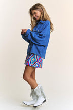 Denim Shacket US J.NNA Snap Down Long Sleeve Blue Jean Outwear 038aabac-a740-4c6c-ae3d-9efd89fc9ff4-Max Trendsi