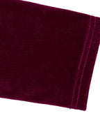 Velvet Midi Dress Burgundy Slit Round Neck Long Sleeve with Side Tie Detail 0394baf2ef924d6ca0ac7e7bcc4b2cf7-Max-Origin Trendsi