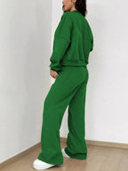 Womens Outfit Set Casual Solid Color Zipper Jacket and Wide Leg Pants 03959520c0fa4462a3cc8a342429600b-Max-Origin Trendsi