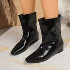 Women's Boots Pu Leather Point Toe Mid Heels Shoes 03badfdeeac849039afbc53f96e7da9a-Max-Origin Trendsi
