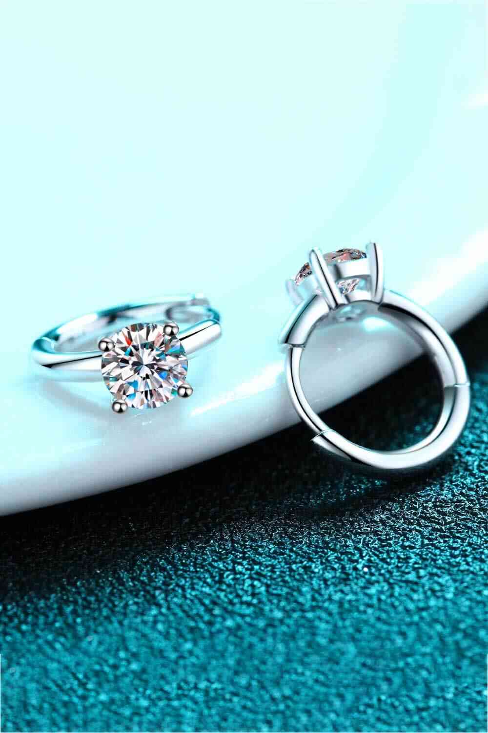 Silver Hoop Earrings Small Elegant Moissanite Stone Huggie Round 03dab4f7bf754afe9564b5476f4dd159-Min Trendsi