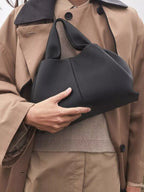 Women's Handbag Black PU Leather Ruched Crossbody Bag 042413a6-9a83-4ee1-9d6e-f2a16ee77c99-Max-Origin Trendsi