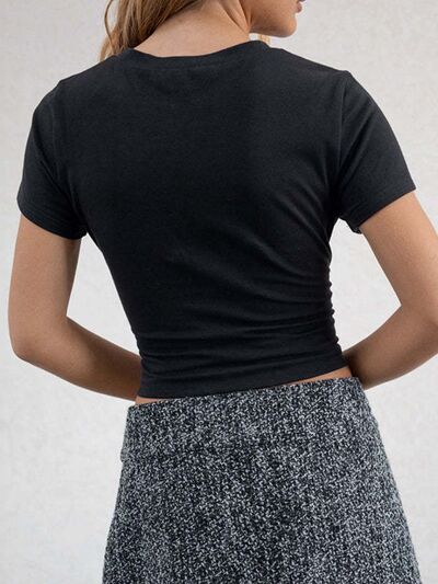 Women's T-Shirts Classic Round Neck Short Sleeve Printed Top Tees 043ce9b4-69d0-478c-9f78-eb464653bc34-Min Trendsi