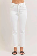 Judy Blue White Cropped Flare Jeans Contrast Stitching Denim Pants WHT 046fd0e6-b017-41a3-9d47-ebfb61d4b4c7-Max-Origin Trendsi