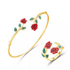 Womens Jewelry Set Ring and Bracelet Rose Bypass 18K Rose Gold-Plated 04a16c42-e97d-4405-ad54-3950e2a29943-Max-Origin Trendsi