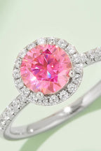 Murray Halo Ring 1 Carat Moissanite Stone 925 Sterling Silver Platinum-plated 04b10a4680d0422c8b1dfd451fa91e25-Max Trendsi
