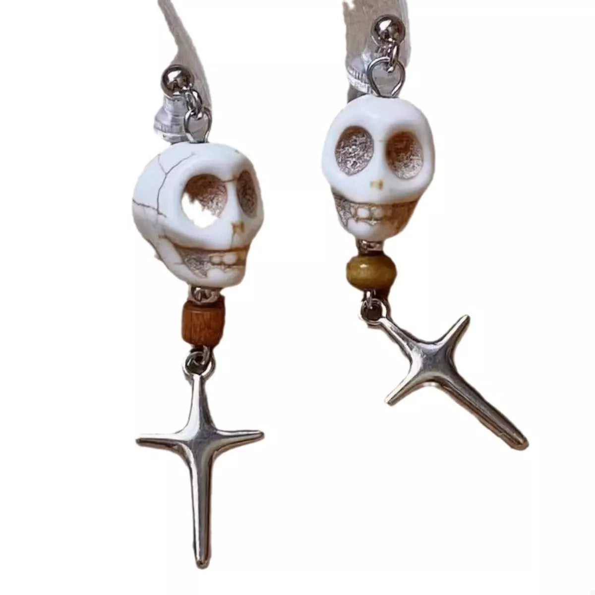 Skull Cross Drop Earrings Silver-plated Women's Jewelry 04bd043a-bd1e-4a24-afae-d8cdb03fb6c1-Max-Origin Trendsi