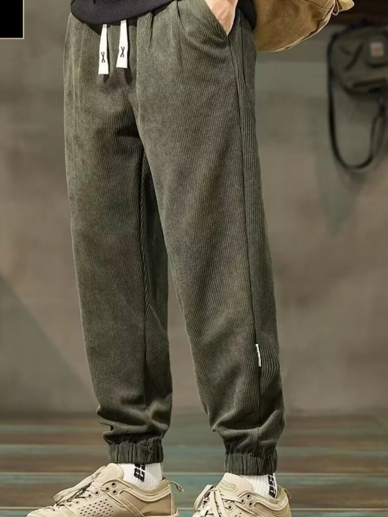 Men's Corduroy Pants Drawstring Waist Wide Leg Joggers with Pockets S-3XL 04de2383-b9c3-4805-9120-cafaa53f28d8-Max-Origin Trendsi