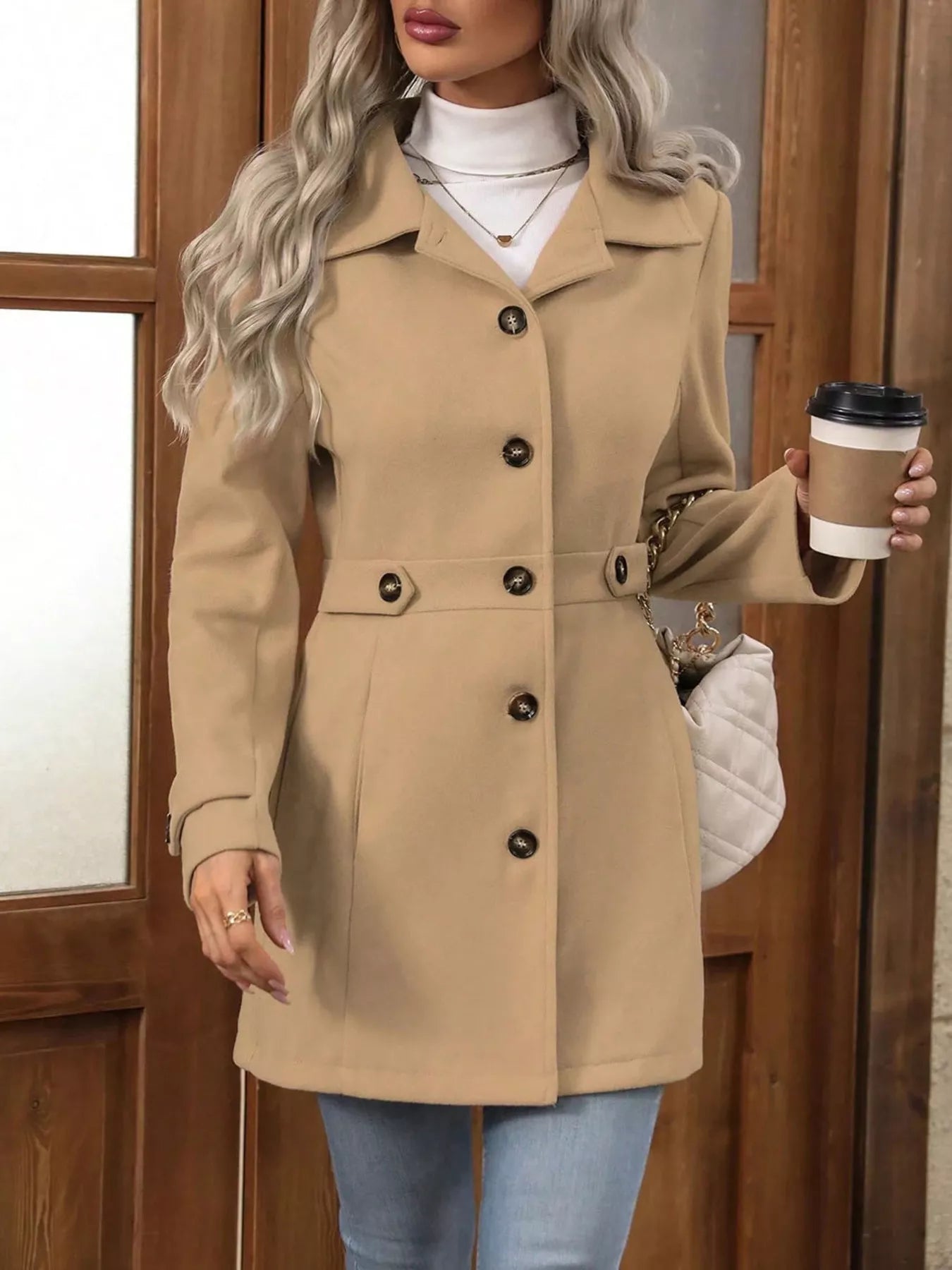 omens Coat Button Up Long Sleeve Outerwear Camel 050cb889-e034-49d4-a07f-0c5bf08c5688-Max-Origin Trendsi