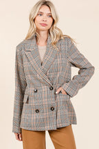 Mittoshop Plaid Blazer Double Breasted Relaxed Fit Pocketed Long Sleeve 055b4f95eb31421fbcdf0e2058c78a3e-Max-Origin Trendsi