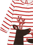 Christmas Girl's Dress Striped Reindeer Children's A -Line Long Sleeve 05966e34-93cf-47d9-bb45-01400e3a73cd-Max-Origin Trendsi