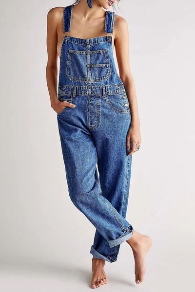 Denim Overalls Women's Square Neck Wide Strap Full Size Medium Wash Jumpsuit 05d790cc-7168-48c0-bbfb-9dce8667e75d-Min Trendsi