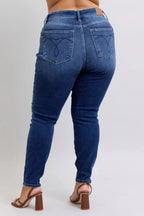Judy Blue Skinny Jeans Dark Blue Washed Thermal Denim Pants Plus Sizes 05f39fc6-3146-4b3a-951f-d188329f4cbd-Max-Origin Trendsi