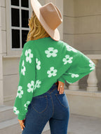 Cardigan Angel Wings Flower Open Front Long Sleeve Knitwear 0617d2da-0b4c-4e3a-a197-5ca7403835e7-Max Trendsi