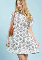 Umgee Mini Shirt Dress Cream Border Print Cotton Belted Short Sleeve CREAM 062f8b19-b022-4541-bde4-04df104bc443-Max-Origin Trendsi