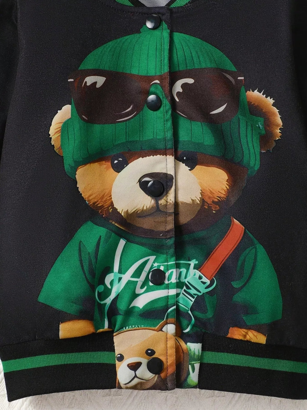Boy's Baby Baseball Jacket Black Cartoon Bear Graphic for Childrens 065de8eaa3264607b077a733f8977c2c-Max-Origin Trendsi