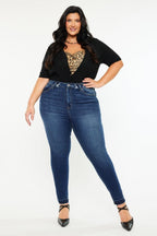 Kancan US Skinny Jeans High Rise Ankle Washed Raw Hem Denim Pants 066a449e-0b9f-4bc2-a940-bde93f6681a3-Max Trendsi