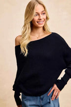 BiBi Waffle Knit Off Shoulder Top 0677a6047bf94fa690f494b0c2e6854e-Max-Origin Trendsi