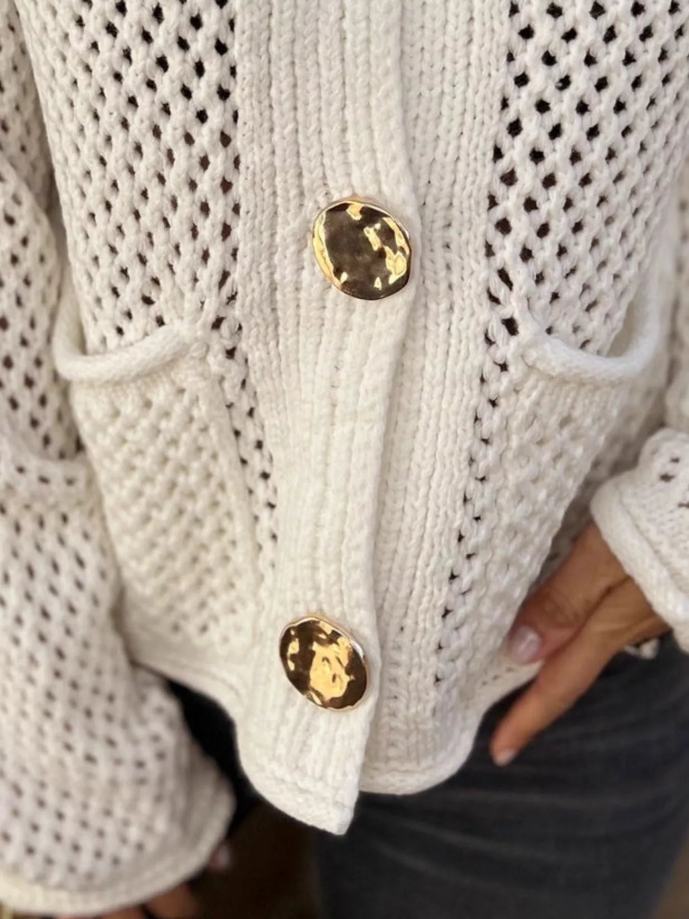 Women's Cardigan Crochet Knit Button Up Long Sleeve 068e99c4-0c59-406f-b4de-7144c68aa34f-Max-Origin Trendsi