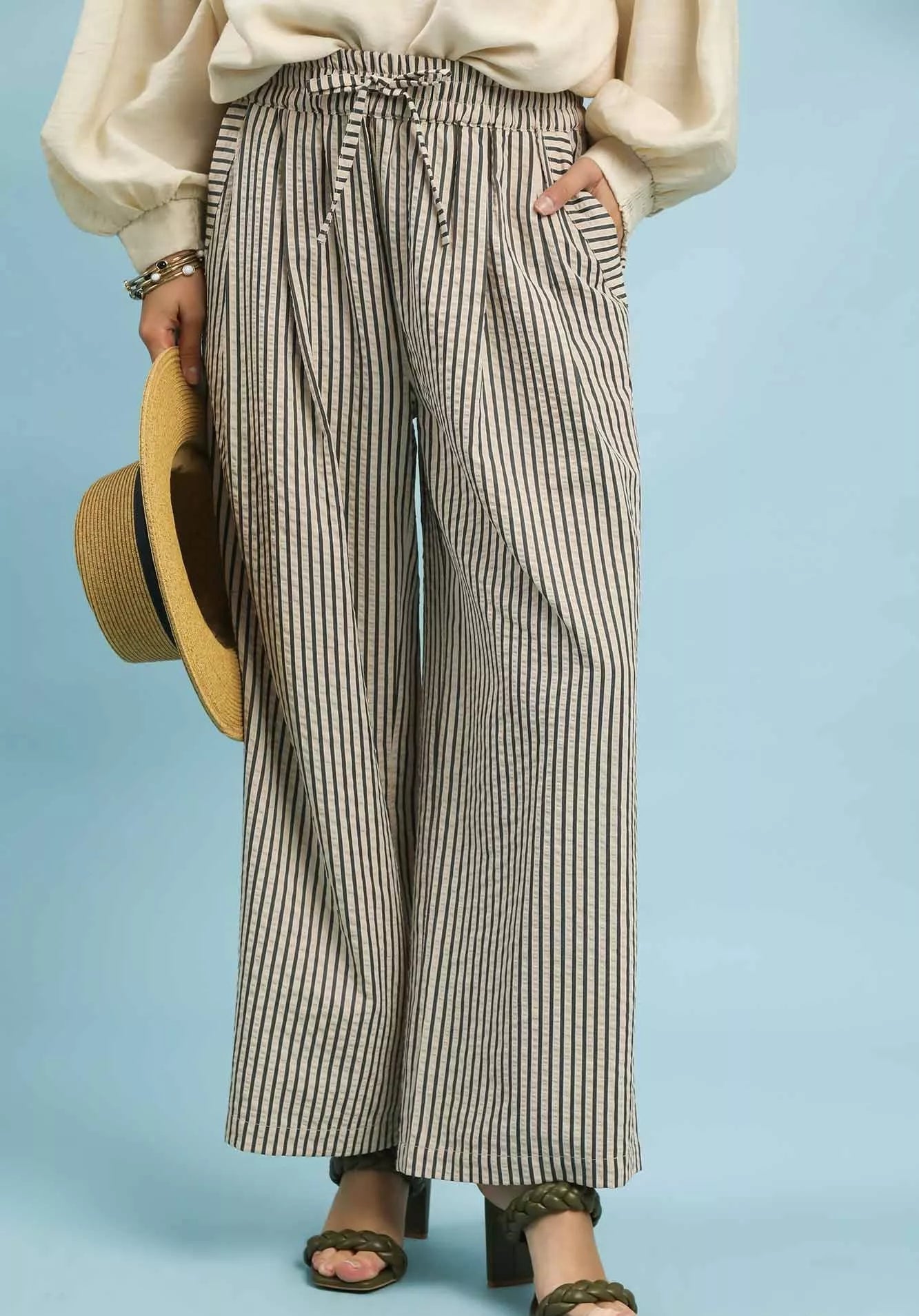 Umgee Wide-Leg Pants Cotton Latte Striped Drawstring Waist Pocketed LATTE 06964cbd-d50c-4431-88b7-0676fb65a47a-Max-Origin Trendsi