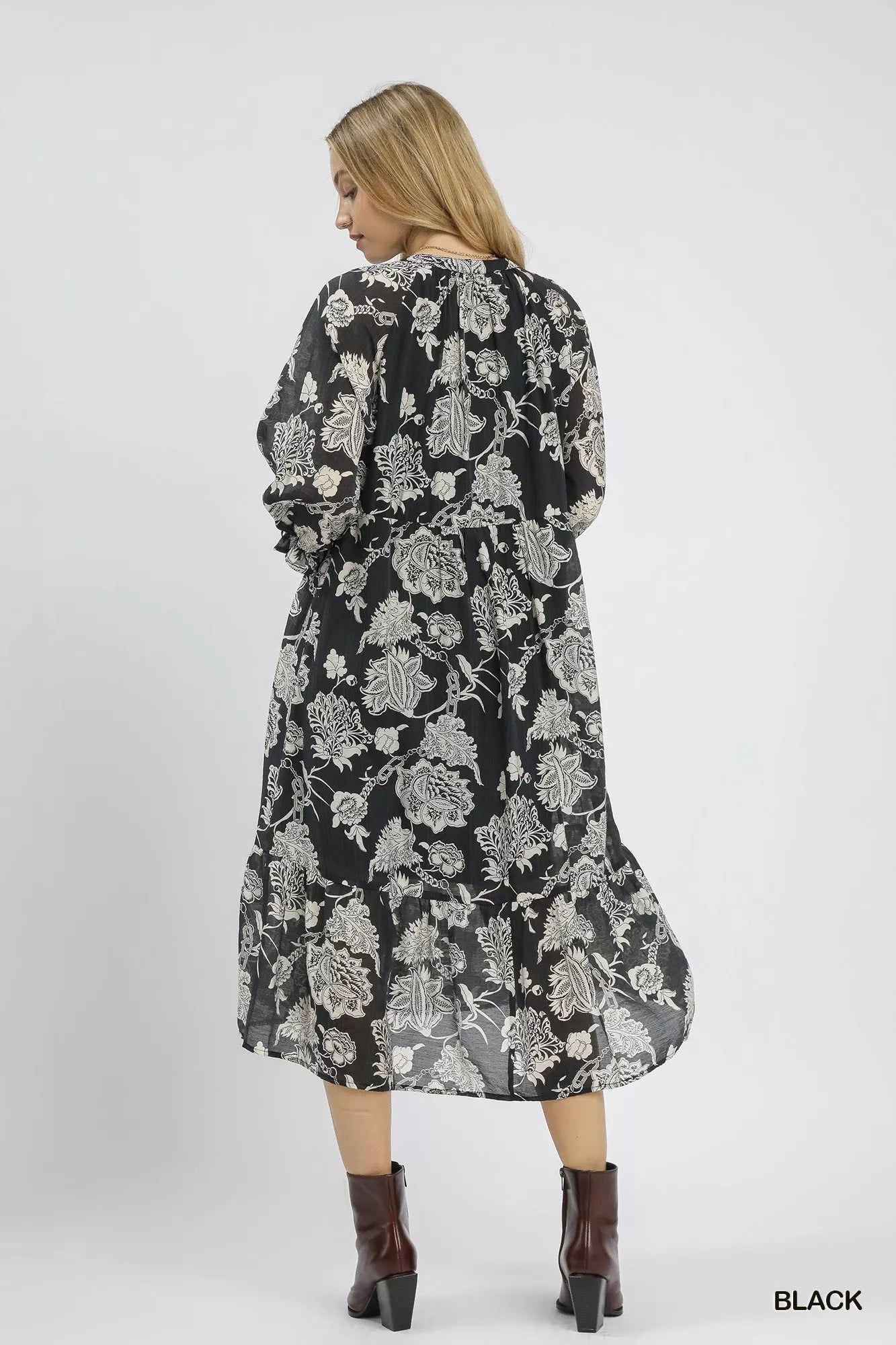 Umgee Floral Print Boho Midi Dress 06a87a1a-4338-4ce7-932d-570f75c4033f-Max-Origin Trendsi