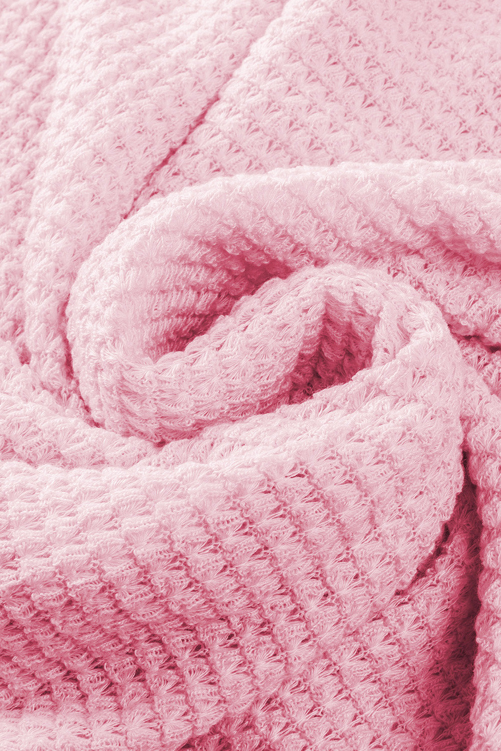 Waffle-Knit Women Shirt Collared Neck Long Sleeve Pocketed Single Breasted 06c8e36a-5128-4237-a92f-640faafbf3f4-Max Trendsi