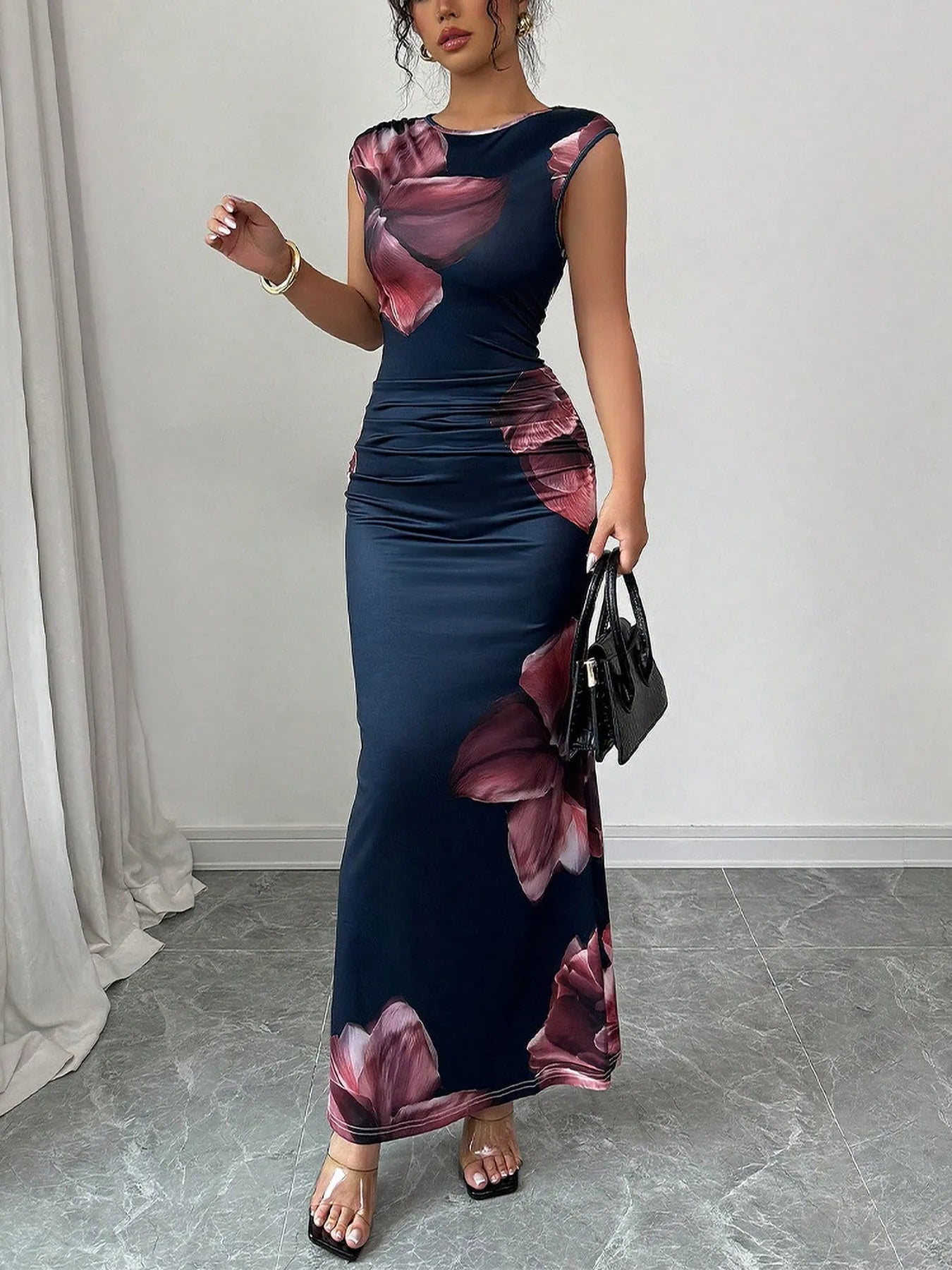 Floral Maxi Dress Sleeveless Bodycon Round Neck Long Party Dresses 06f11589-80b7-4b45-9fab-5cda1f6df81e-Max-Origin Trendsi