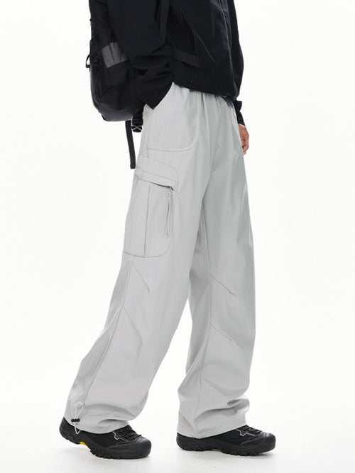 Men's Plus Size Loose Fit Cargo Pants with Multiple Pockets