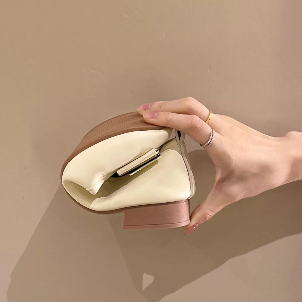 Women's Slip-Ons Round Toe Block Low Heels Shoes 073c912f5ed643a4964798303af31cc1-Max-Origin Trendsi