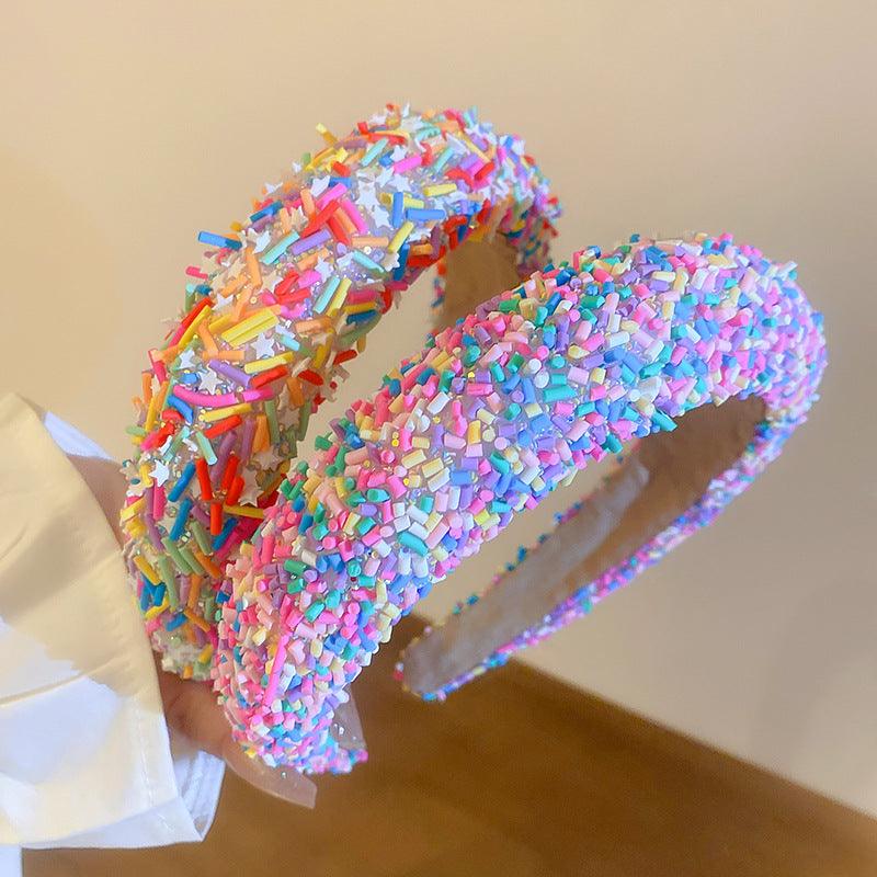 Colorful Headband Acrylic Contrast Wide Hair Accessories