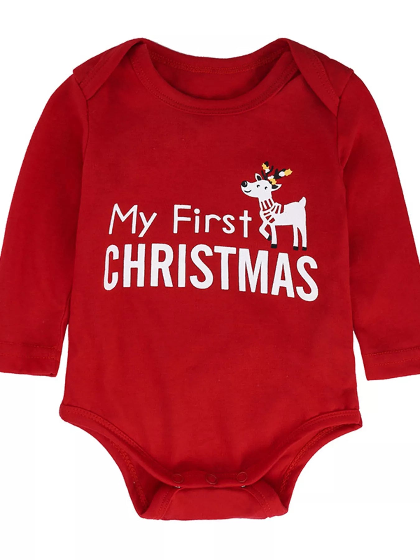 Baby Outfit Set My First Christmas Reindeer Red Cotton Children's 2 Pcs 07ade92f06954053be1934e28ffef754-Max-Origin Trendsi