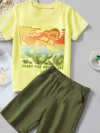 Children's Graphic T-Shirt and Shorts Set